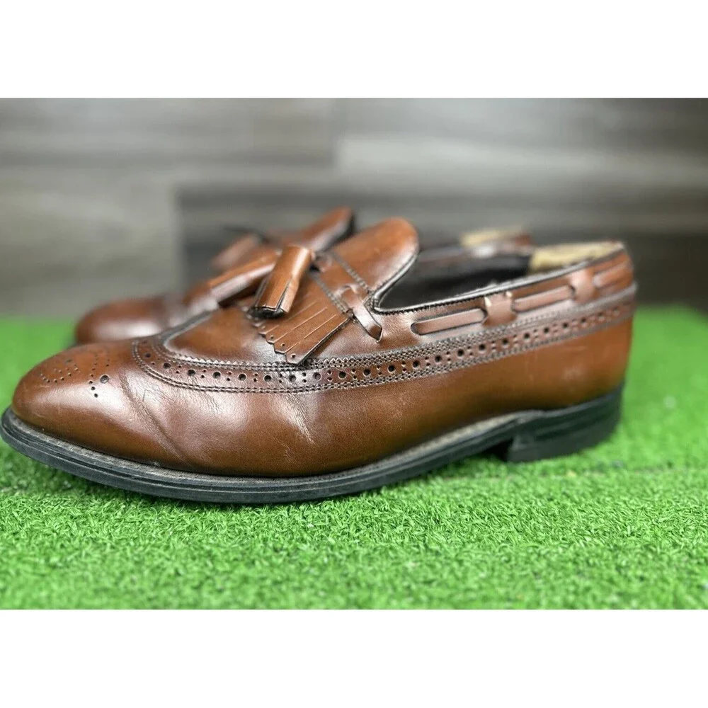 Vintage Stuart McGuire Men's Leather ‎ BiltRite Imperial Wingtips Size 8 1/2